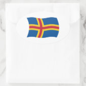 Åland Vlagsticker Ovale Sticker (Tas)