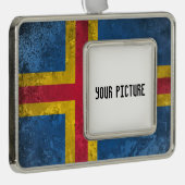 Alandeilanden Verzilverd Omlijst Ornament (Rechts)