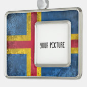 Alandeilanden Verzilverd Omlijst Ornament (Links)