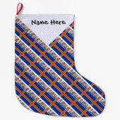 Ålander Åland Eilanden Vlag met tegels gepersonali Grote Kerstsok (Voorkant)