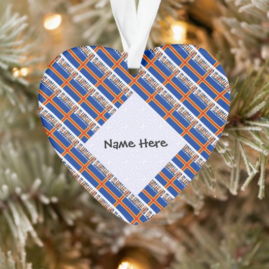 Ålander Åland Eilanden Vlag met tegels gepersonali Ornament (Boom)