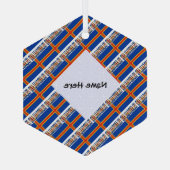 Ålander Eilanden Vlag met tegels Gepersonaliseerd Glas Ornament (Achterkant)