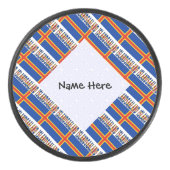 Ålander Eilanden Vlag met tegels Gepersonaliseerd Hockey Puck (Voorkant)
