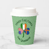 Ålander Ierse Amerikaanse Shamrock Vlag gepersonal Papieren Bekers (Voorkant)