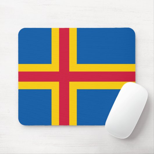 Ålandische vlag Mousepad Muismat (Met muis)