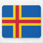 Ålandische vlag Mousepad Muismat (Voorkant)