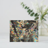 Alanineaminozuur onder microscoop briefkaart (Staand voorkant)