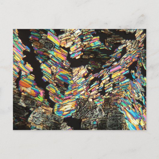 Alanineaminozuur onder microscoop briefkaart (Voorkant)