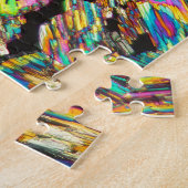 Alanineaminozuur onder microscoop legpuzzel (Zijkant)