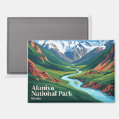 Alaniya Nationaal Park Rusland Magneet (Voorkant / Achterkant)