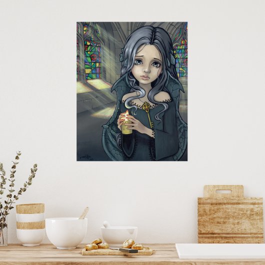 Alannah Art print gothische fantasiefee (Keuken)