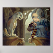 Alannah en Gargoyle ART PRINT gothic fairy (Voorkant)
