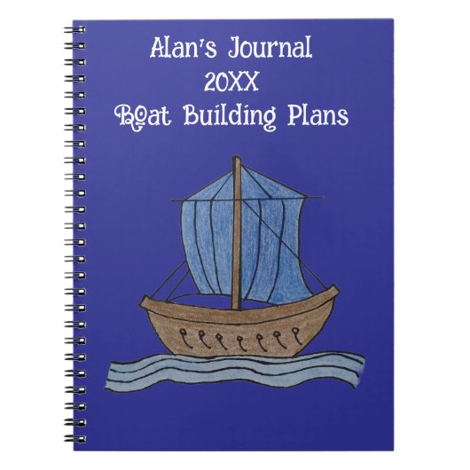 Alan's Journal 20XX Bootbouwplannen Notitieboek (Voorkant)