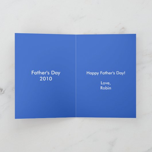 Alan's vaderdag kaart (Binnen)