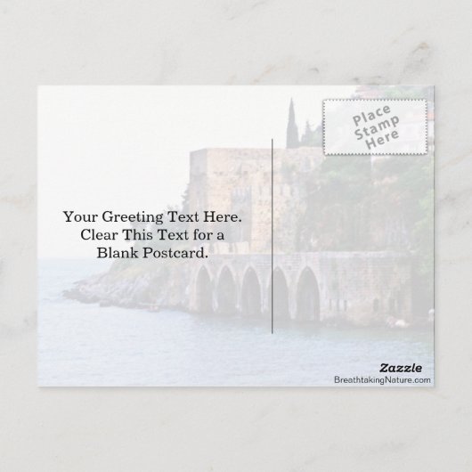 Alanya - de Tersane of de Dockyard Briefkaart (Achterkant)