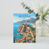 Alanya Turkije Briefkaart (Staand voorkant)