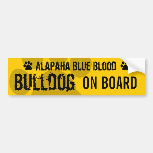 Alapaha Blue Blood Bulldog aan boord Bumpersticker (Voorkant)