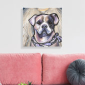 Alapaha Blue Blood Bulldog Canvas Afdruk (Insitu (Woonkamer))
