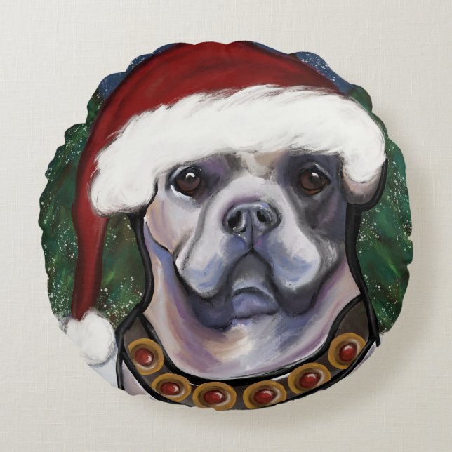 Alapaha Blue Blood Bulldog Rond Kussen (Voorkant)