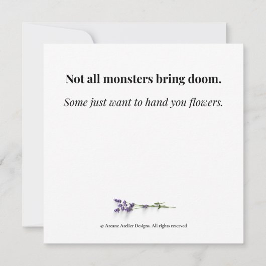 Alaric Wyrmwillow – Gothic Victorian Greeting Card (Achterkant)