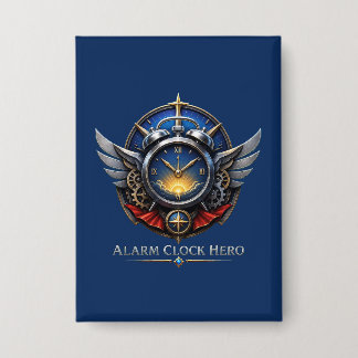Alarm Clock Hero Logo Knop Button