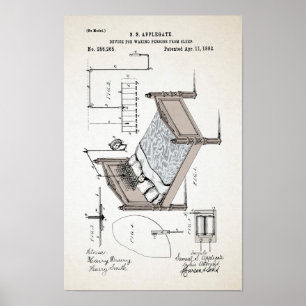 Alarm Clock Patent 1882 Poster