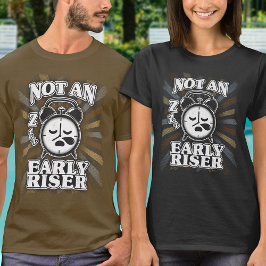 Alarm Clock Retro Grunge Grappige Quote Typografie T-shirt