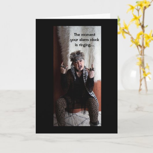 Alarm Clock Ringt elke ochtend Kaart (Gele Bloem)