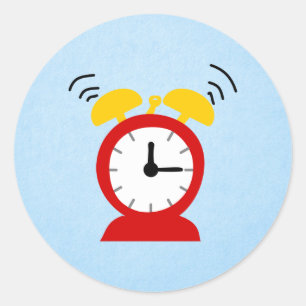 Alarm Clock Ronde Sticker