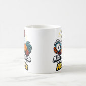 Alarm clock with attitude, roaster quote. koffiemok (Center)