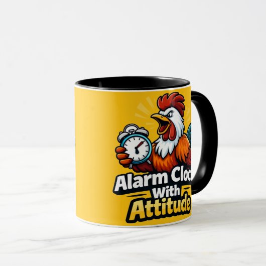 Alarm clock with attitude, roaster quote. mok (Voorkant rechts)