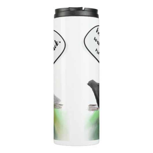 Alarm Cluck (gestileerde kippenpeuken & een papa g Thermosbeker (Achterkant)