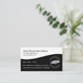 Alarm- en geluidssystemen voor motorvoertuigen visitekaartje (Staand voorkant)