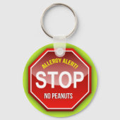 Alarm: Geen pinda's alsjeblieft. Sleutelhanger (Voorkant)