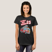 Alarm Ich Werde 25 Fire Engine Fireman T-shirt (Voorkant volledig)