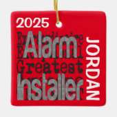 Alarm Installer Extraordinaire CUSTOM Keramisch Ornament (Voorkant)
