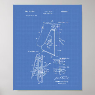 Alarm Signal Box 1951 Patent Art - Blauwdruk Poster