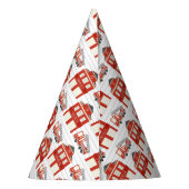 Alarm Slaan Brandweerwagen Verjaardag Feesthoedjes (Achterkant)