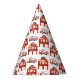 Alarm Slaan Brandweerwagen Verjaardag Feesthoedjes