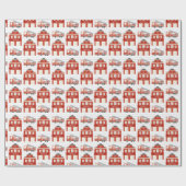 Alarm Slaan Brandweerwagen Verjaardagsfeestje Cadeaupapier (Vlak)