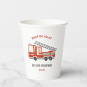 Alarm Slaan Brandweerwagen Verjaardagsfeestje Papieren Bekers (Voorkant)