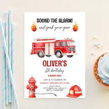 Alarm Slaan Jongens Brandweer Verjaardag