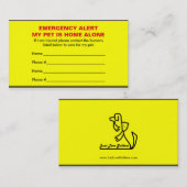 Alarm startpunt Visitekaartjes voor noodgevallen (Voorkant / Achterkant)