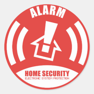 Alarm sticker warning security home