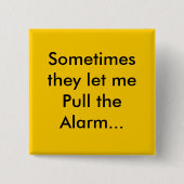 alarm vierkante button 5,1 cm (Voorkant)