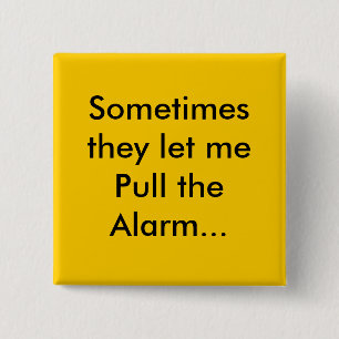 alarm vierkante button 5,1 cm