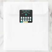 Alarm voor voedselveiligheidswaarschuwingen vierkante sticker (Tas)