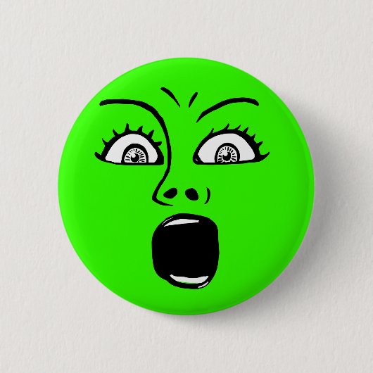 ALARMED! -Groen Ronde Button 5,7 Cm (Voorkant)
