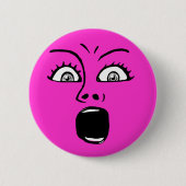 ALARMED! -Roze Ronde Button 5,7 Cm (Voorkant)