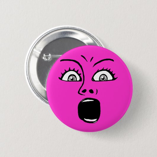 ALARMED! -Roze Ronde Button 5,7 Cm (Voorkant /achterkant)